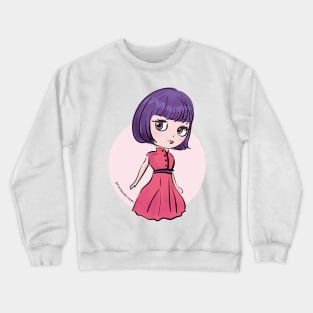 doll art, cute and kawaii illustration Crewneck Sweatshirt